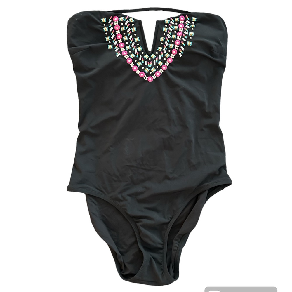 Nanette Lepore Embroidered Swimsuit L